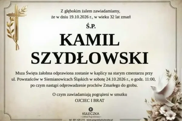 Zmarł Kamil Szydłowski, były zawodnik Ciaciany Siemianowice Śląskie