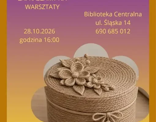Warsztaty „Sznurkiem okręcone” w Bibliotece Centralnej – ostatnie wolne miejsce!